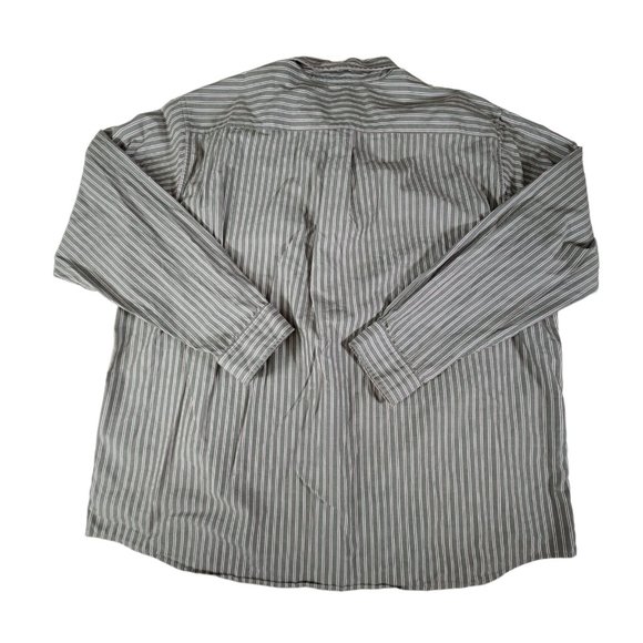 Eddie Bauer Shirt Mens XXL Green Plaid Button Down Long Sleeve Striped - Picture 2 of 7